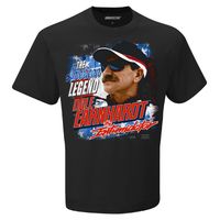 Men's Checkered Flag Black Dale Earnhardt The Intimidator Legend T-Shirt