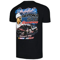 Men's Checkered Flag Sports Black Dale Earnhardt 1998 Daytona 500 Champion Anniversary T-Shirt