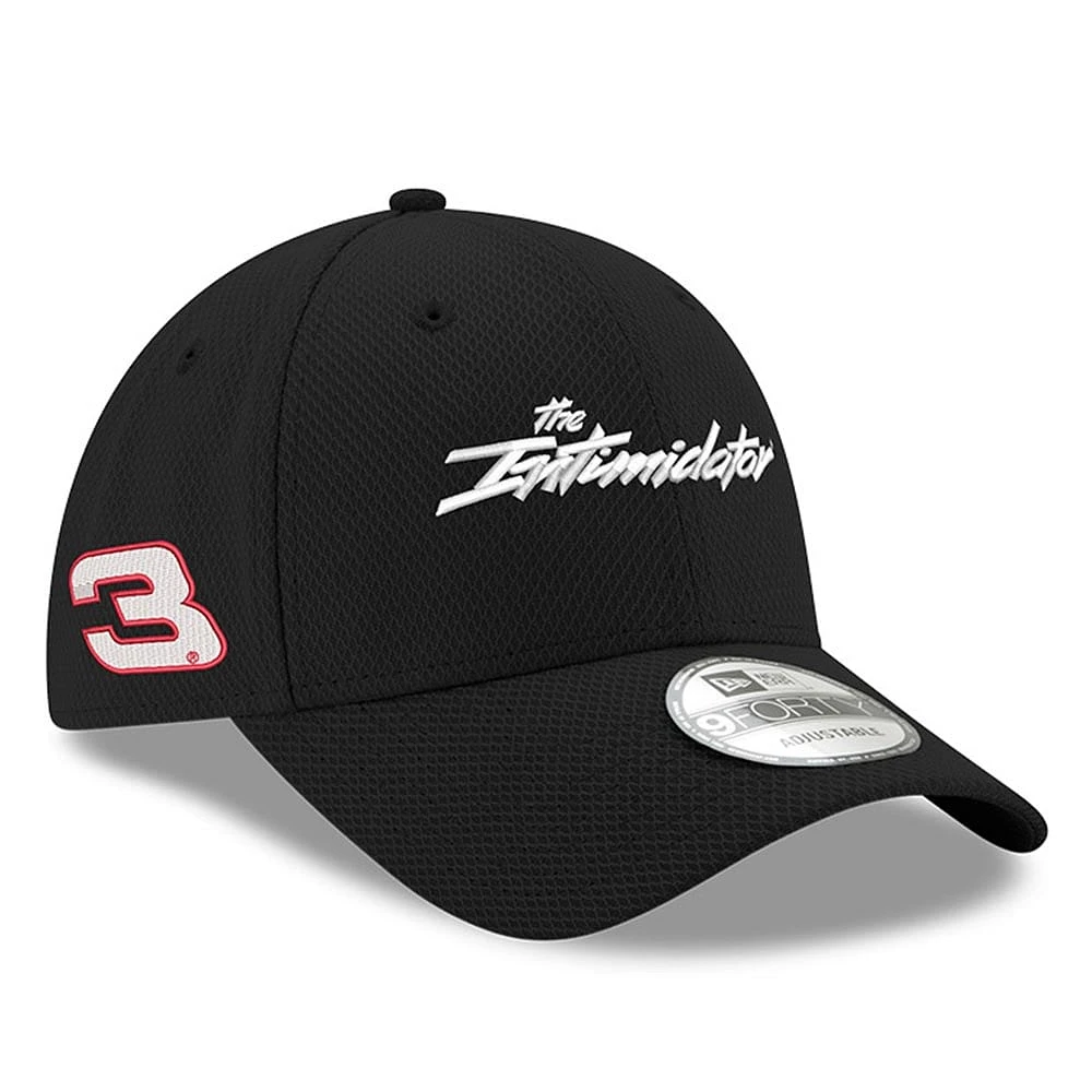 Men's New Era  Black Dale Earnhardt 9FORTY Adjustable Hat