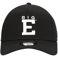 Men's New Era Black Dale Earnhardt Big E Legends 9FORTY A-Frame Trucker Snapback Hat