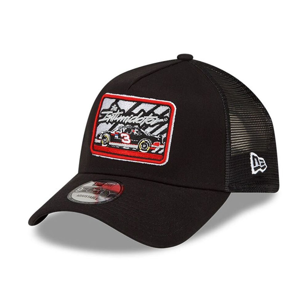 Men's New Era Black Dale Earnhardt Legends Intimidator 9FORTY A-Frame Trucker Snapback Adjustable Hat