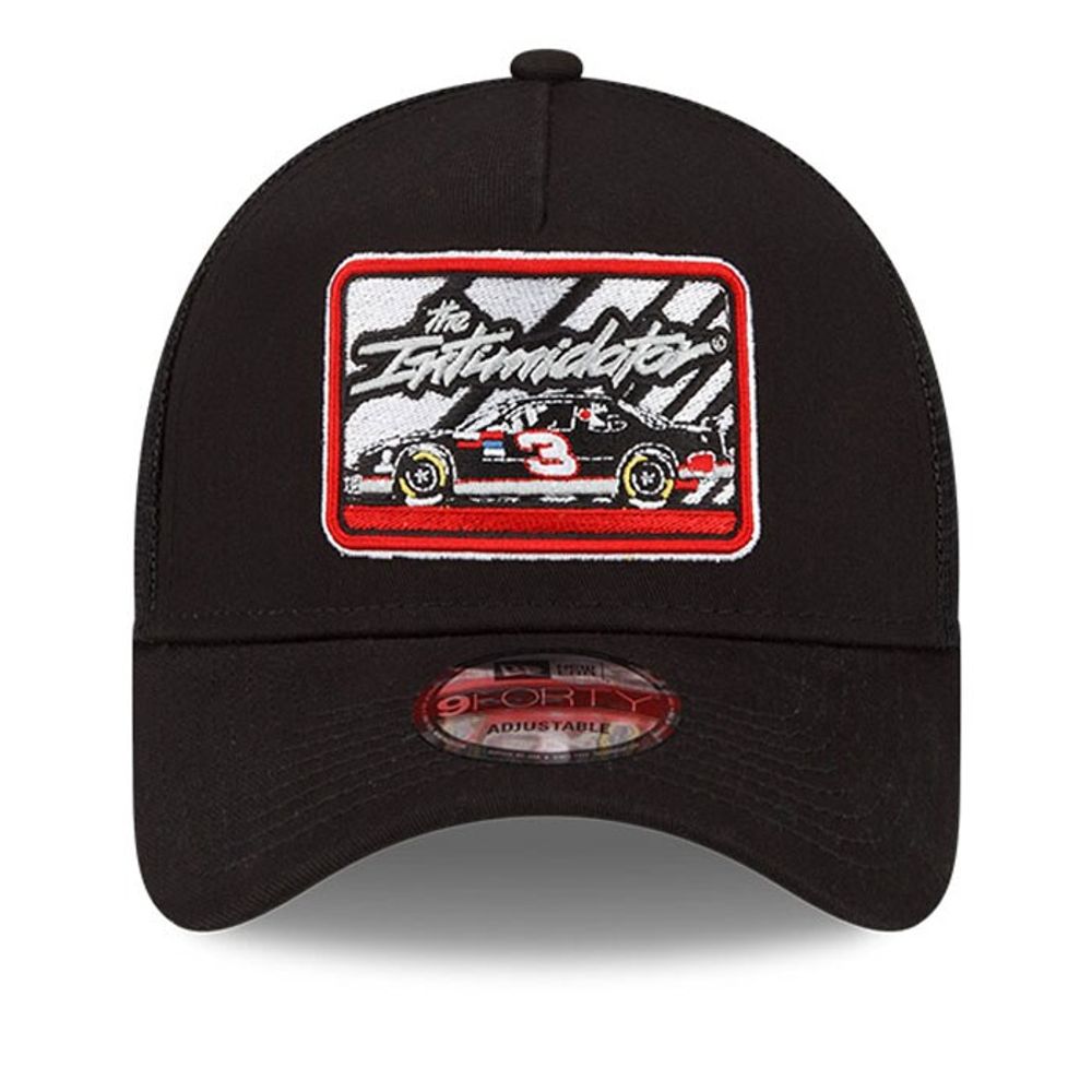 Men's New Era Black Dale Earnhardt Legends Intimidator 9FORTY A-Frame Trucker Snapback Adjustable Hat