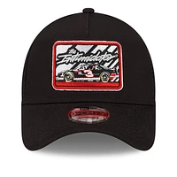 Casquette New Era noire Dale Earnhardt Legends Intimidator 9FORTY A-Frame Trucker Snapback réglable pour homme