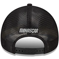 Casquette New Era noire Dale Earnhardt Legends Intimidator 9FORTY A-Frame Trucker Snapback réglable pour homme