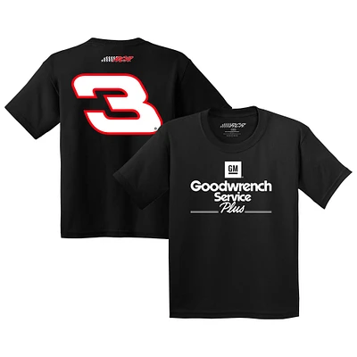 T-shirt de style vie noir Dale Earnhardt Goodwrench la collection Richard Childress Racing Team pour jeunes