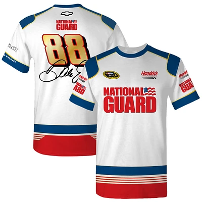 T-shirt blanc pour homme de la collection Hendrick Motorsports Team, Dale Earnhardt Jr., légende Garde nationale