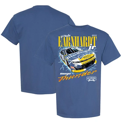 T-shirt officiel de l'équipe JR Motorsports pour hommes Blue Dale Earnhardt Jr. Hellman's Thunder