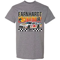 T-shirt de voiture Dale Earnhardt Jr. Official Team Apparel pour hommes, gris chiné, JR Motorsports