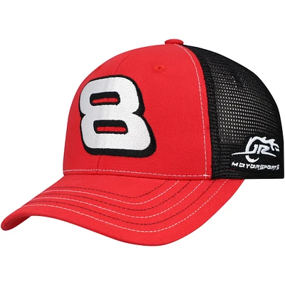 Vêtements officiels de l'équipe JR Motorsports pour hommes, casquette ajustable rouge/noire Dale Earnhardt Jr. Budweiser Big #8