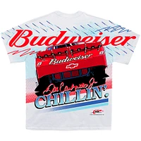 Men's JR Motorsports Official Team Apparel  White Dale Earnhardt Jr. Budweiser Breaking Ice T-Shirt