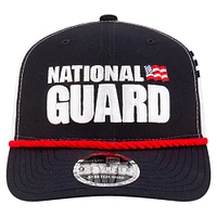 Casquette extensible à boutons-pression Dale Earnhardt Jr. National Guard 9SEVENTY de New Era pour homme, noire et blanche