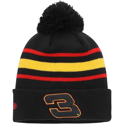 Dale Earnhardt Jr. New Era Cuffed Knit Hat with Pom - Black