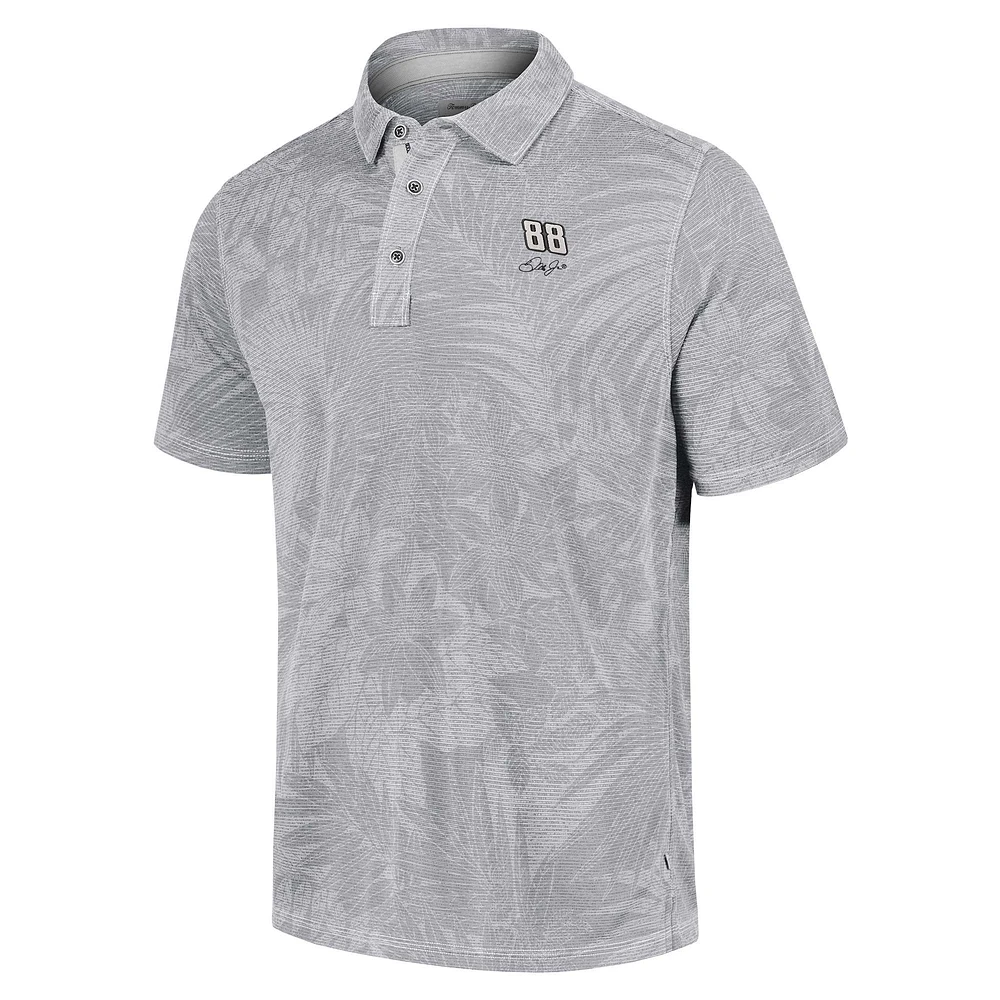 Men's Tommy Bahama Gray Dale Earnhardt Jr. Santiago Paradise Polo