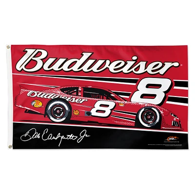 Drapeau de luxe unilatéral WinCraft Dale Earnhardt Jr. Budweiser 3" x 5"