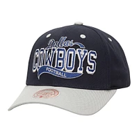  Mitchell & Ness  Navy Dallas Cowboys Block Sweep Pro Adjustable Hat