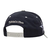 Casquette ajustable Block Sweep Pro bleu marine des Cowboys de Dallas de Mitchell & Ness