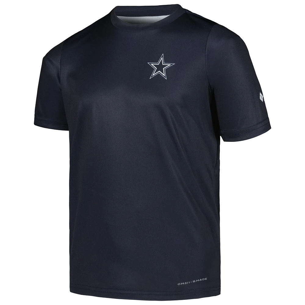 T-shirt Omni-Shade Terminal Tackle des Cowboys de Dallas la marine Columbia pour jeunes