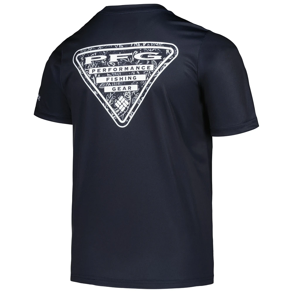 Youth Columbia Navy Dallas Cowboys Terminal Tackle Omni-Shade T-Shirt