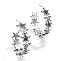 Boucles d'oreilles créoles découpées en forme d'étoile des Cowboys de Dallas de BaubleBar