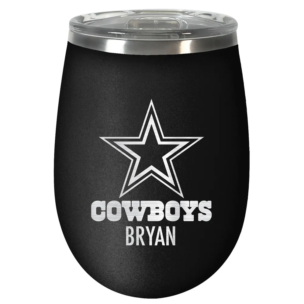 NFL Dallas Cowboys Personalized 20 oz Black Stainless Steel Tumbler