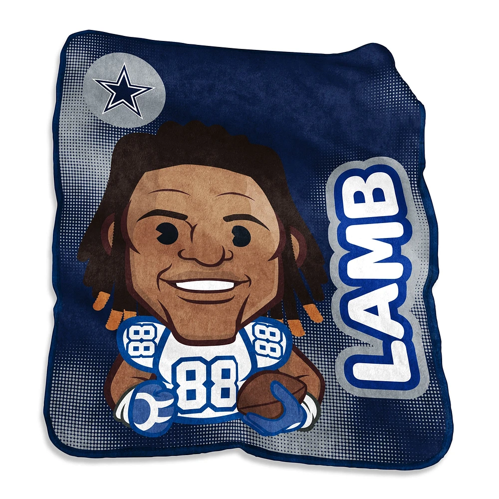 CeeDee Lamb Dallas Cowboys Couverture caricature de joueur 127 x 152,4 cm