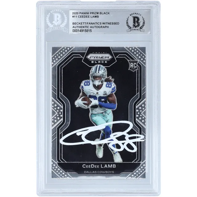 CeeDee Lamb Dallas Cowboys Autographed 2020 Panini Chronicles Score #451  Beckett Fanatics Witnessed Authenticated Rookie Card