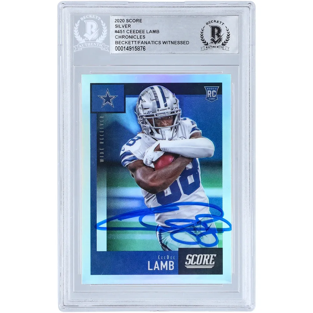 CeeDee Lamb Dallas Cowboys Autographed 2020 Panini Prizm Silver