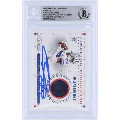 Lids CeeDee Lamb Dallas Cowboys Autographed 2021 Panini Chronicles Jersey  Relic #27 #144/199 Beckett Fanatics Witnessed Authenticated Card