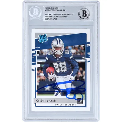 Dallas Goedert Philadelphia Eagles Autographed 2018 Panini Donruss Rated Rookie #347 Beckett Fanatics Witnessed Authenticated 10 Card