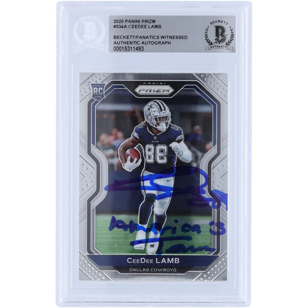 CeeDee Lamb Dallas Cowboys Autographed 2020 Panini Donruss Rated Rookie  #306 Beckett Fanatics Witnes… in 2023