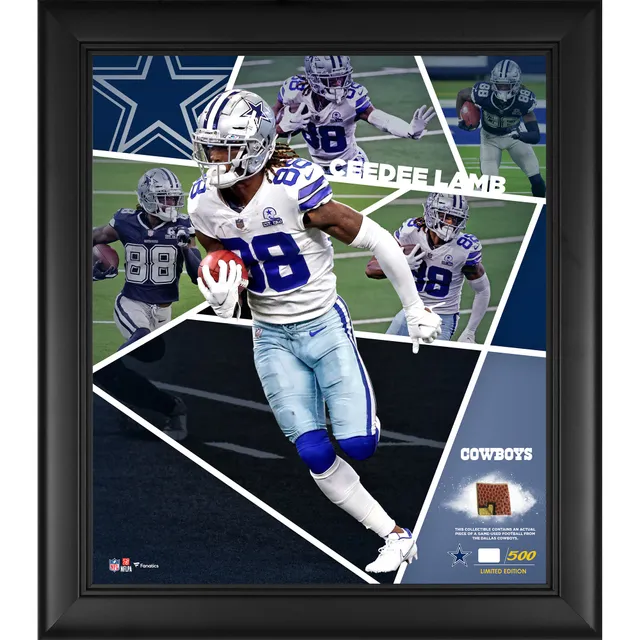 Fanatics Authentic Dak Prescott Dallas Cowboys Framed 15 x 17 Impact Player Collage with A Piece of Game-Used Football - Limited Edition 500