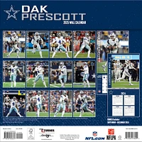 Dak Prescott Dallas Cowboys 2025 12" x 12" Player Wall Calendar