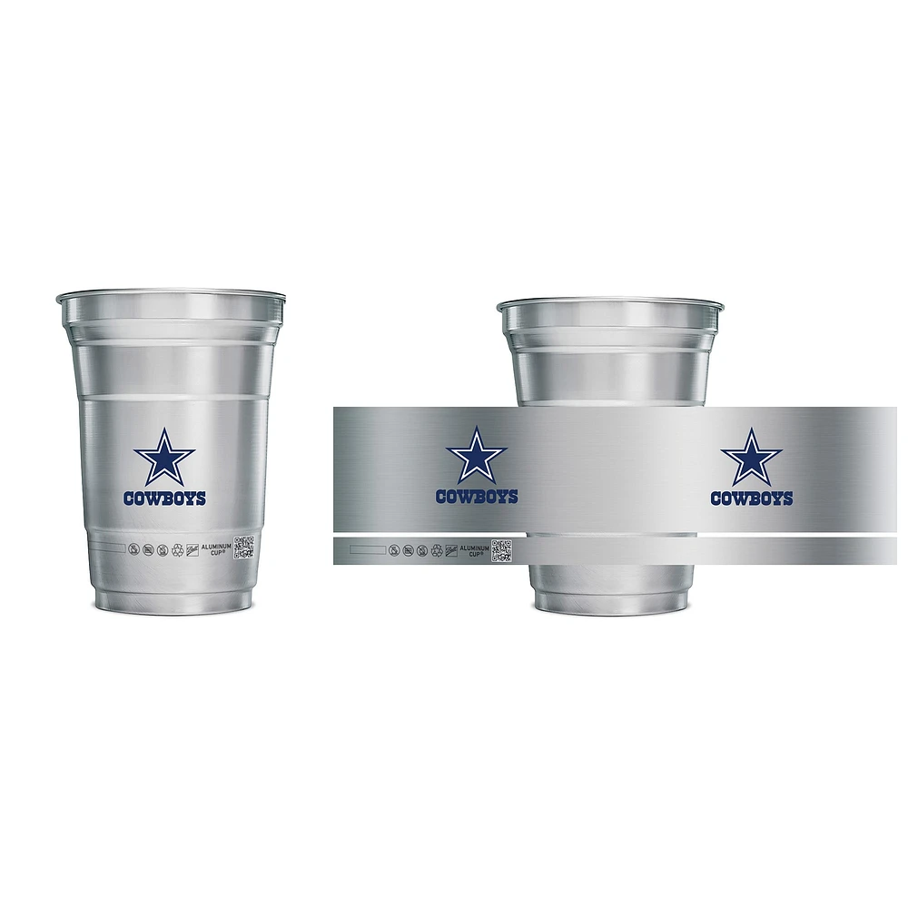 Cowboys de Dallas, paquet de 15, 16 oz. Ensemble de gobelets en aluminium à bille