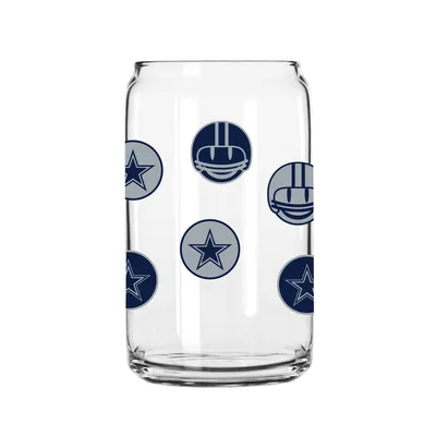 Cowboys de Dallas 16 oz. Smiley peut verre