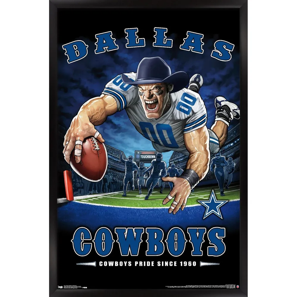 Lids Dallas Cowboys 24.25'' x 35.75'' Framed Mascot Endzone Poster