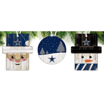 Dallas Cowboys 3-Pack Ornament Set