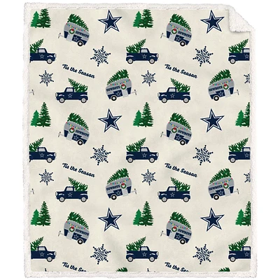 Couverture polaire en flanelle Sherpa pour camionnette de vacances 50'' x 60'' Dallas Cowboys