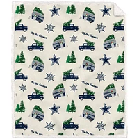 Dallas Cowboys 50'' x 60'' Holiday Pickup Truck Sherpa Flannel Fleece Blanket