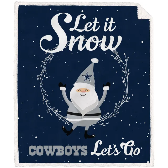 Lids Dallas Cowboys 50'' x 60'' Let It Snow Sherpa Flannel Fleece Blanket