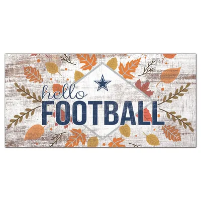 Dallas Cowboys 6'' x 12'' Hello Football Wall Art