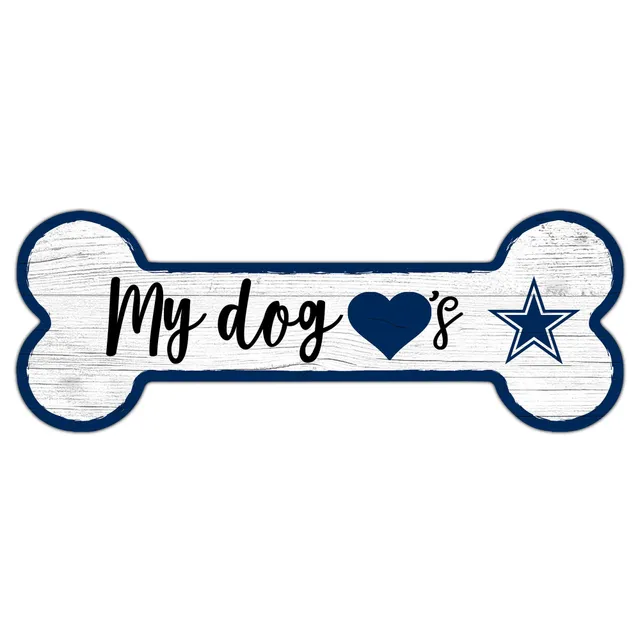 Dallas Cowboys Team Color Pet Bowl with Bone