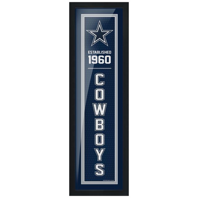 Cowboys de Dallas - 6'' x 22'' Art encadré établi