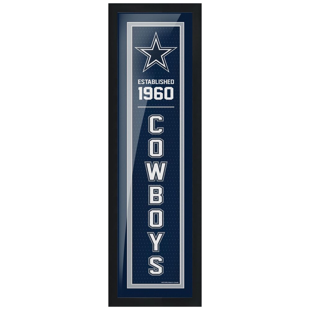 Dallas Cowboys - 6'' x 22'' Established Framed Art