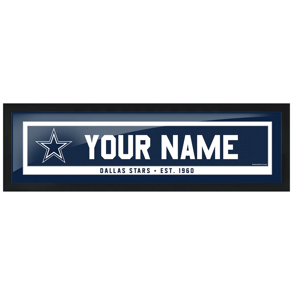 Cadre de barre de nom personnalisé Dallas Cowboys 6'' x 22''