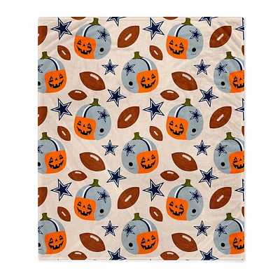 Dallas Cowboys 60" x 70" Pumpkin Helmet Corral Fleece Blanket