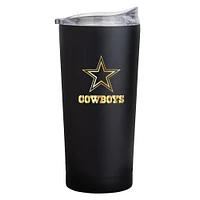 Feuille noire des Cowboys de Dallas 20oz. Gobelet à revêtement en poudre