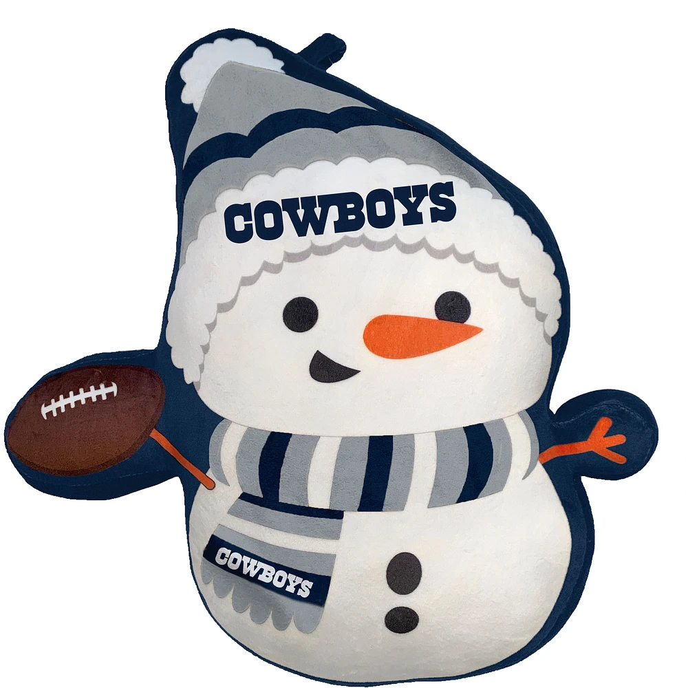 Oreiller en peluche Bonhomme de neige des Fêtes des Cowboys de Dallas