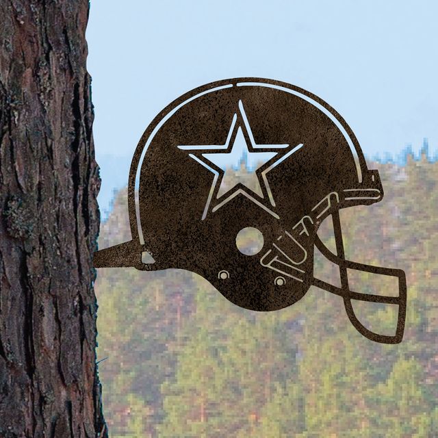 Crampon de casque d'art de jardin en métal Dallas Cowboys