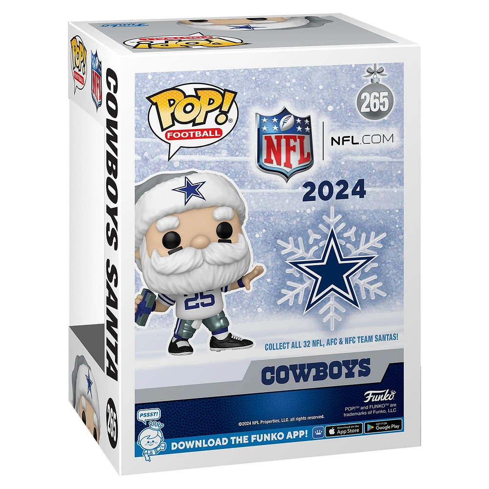 Figurine en vinyle exclusive Fanatics 2024 du Père Noël des Cowboys de Dallas Funko Pop!