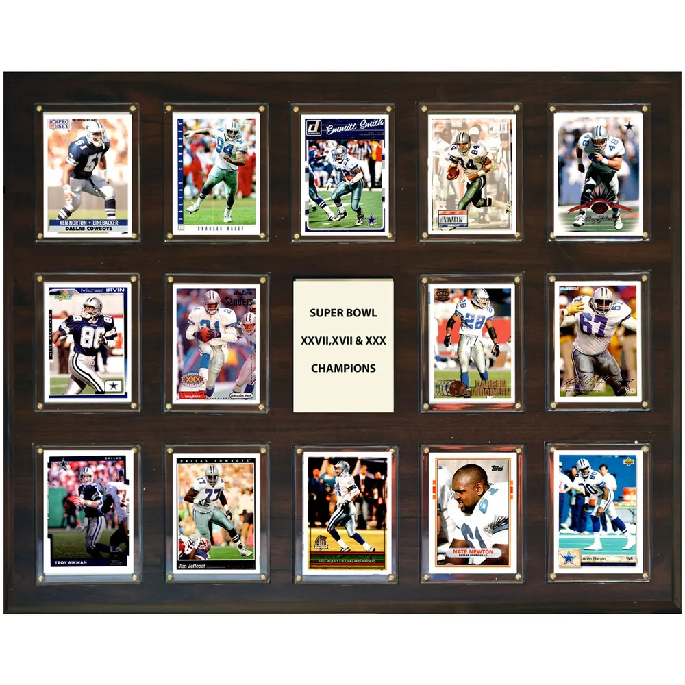 Lids Dallas Cowboys Super Bowl XXVII, XVII & XXX Champions 16'' x 20''  Plaque